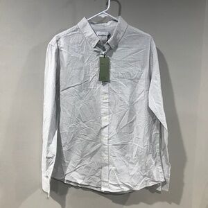 NWT Goodfellow & Co Mens Shirt - Large - Gray Ice - Cotton - Slim Fit Button Up